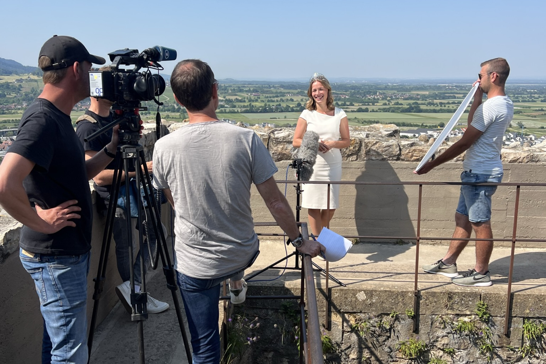 Filmdreh auf der Burg in Staufen