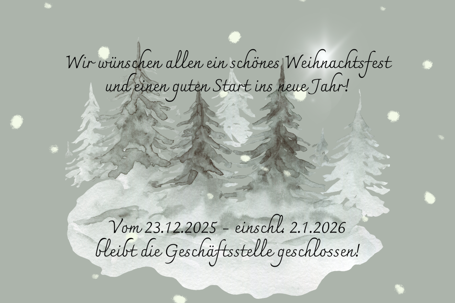 Geschäftsstelle geschlossen