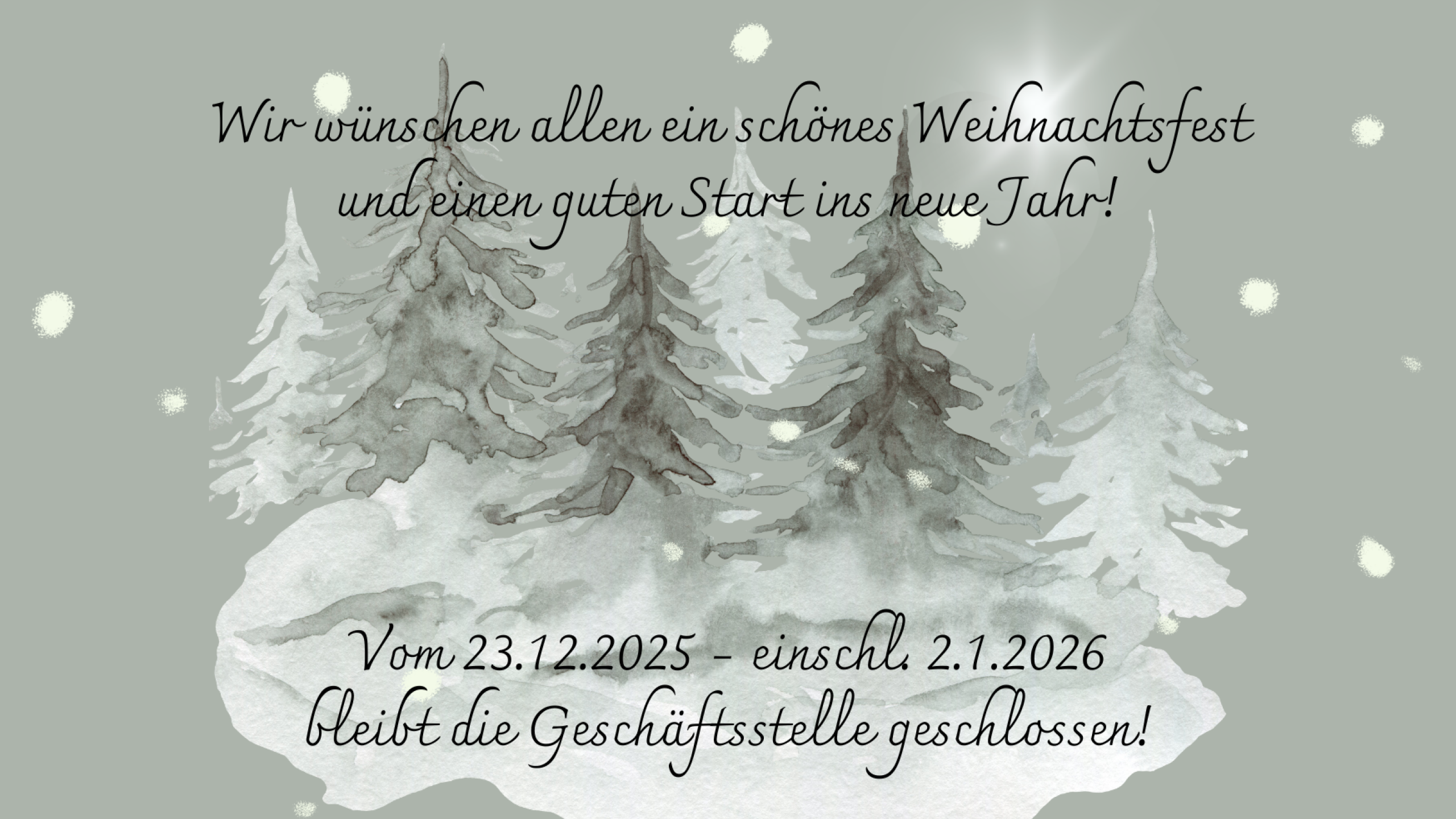 Geschäftsstelle geschlossen